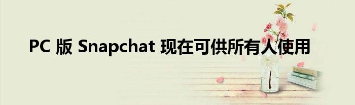 PC 版 Snapchat 現(xiàn)在可供所有人使用