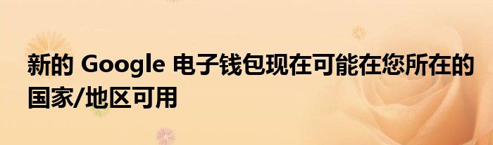 新的 Google 電子錢(qián)包現(xiàn)在可能在您所在的國(guó)家/地區(qū)可用