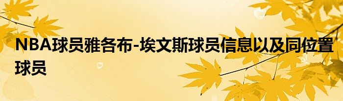 NBA球員雅各布-埃文斯球員信息以及同位置球員