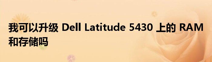 我可以升級 Dell Latitude 5430 上的 RAM 和存儲(chǔ)嗎